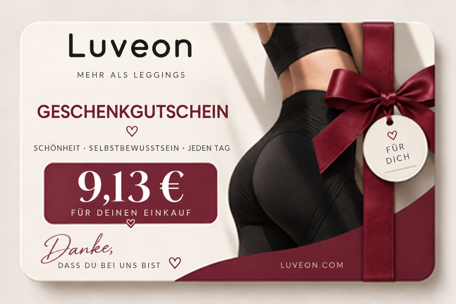 Luveon-Geschenkgutschein über 9,13 €